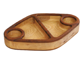 2 Soslu 2 Bölmeli Ahşap sunum