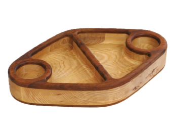 2 Soslu 2 Bölmeli Ahşap sunum